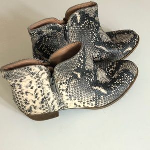Lucky Brand Snakeskin Ankle Boots Size 8